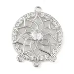 Brass Pave Clear Cubic Zirconia Chandelier Component Links