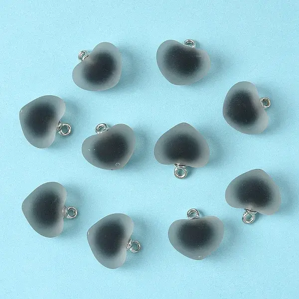 10Pcs Frosted Resin Pendants
