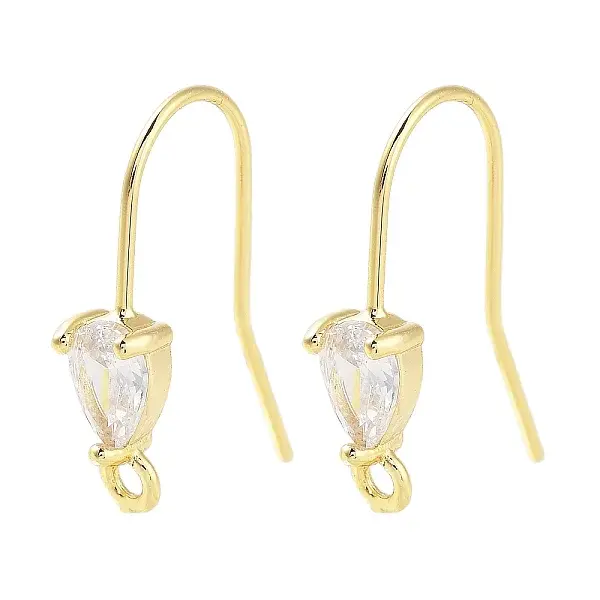 Brass Micro Pave Cubic Zirconia Earrings Findings