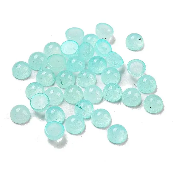 Natural White Jade Dyed Cabochons