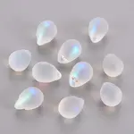 Transparent Spray Painted Glass Charms