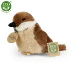Plyšový pták vrabec stojící, 13 cm, ECO-FRIENDLY