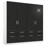 Rauch Möbel ŠATNÍ SKŘÍŇ S OTOČNÝMI DVEŘMI, šedá, bílá, 181/210/54 cm