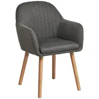 MID.YOU ŽIDLE S PODRUČKAMI, vzhled lnu, přírodní barvy, tmavě šedá