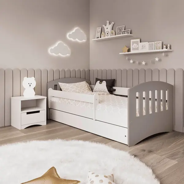 MID.YOU POSTEL PRO DĚTI A MLÁDEŽ 80/180 cm, šedá, bílá
