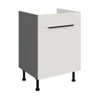 Spodní skříňka pod dřez Aria ANT 60 ZL 1S BB - Premium Box Barva korpusu: Antracit, Barva dvířek: WH - Crystal white AFM