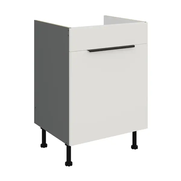 Spodní skříňka pod dřez Aria ANT 60 ZL 1S BB - Premium Box Barva korpusu: Antracit, Barva dvířek: WH - Crystal white AFM