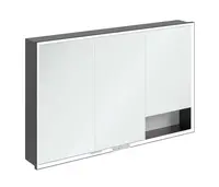 Villeroy & Boch My View+ - Zrkadlová skrinka s LED osvetlením 120x75x17 cm, 3 dvierka, Brilliant White/matná čierna B48212VE