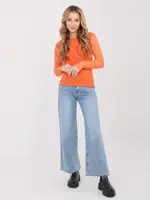 Oranžová halenka s dlouhým rukávem