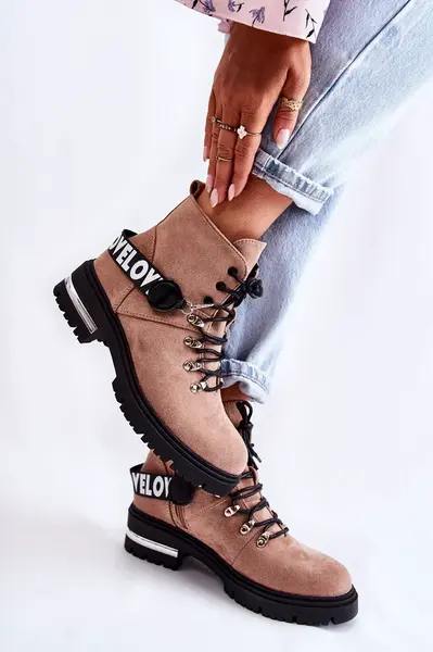 Hnědé semišové kotníkové boty Aurelio