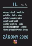 Zákony II/A 2026 Občanský zákoník - Obchodní korporace, Občanský soudní řád, Živnostenský zákon