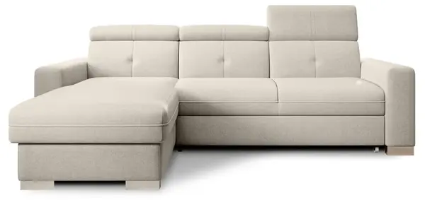 Rozkládací rohová sedací souprava fresia - šedá - gojo 05 - levá