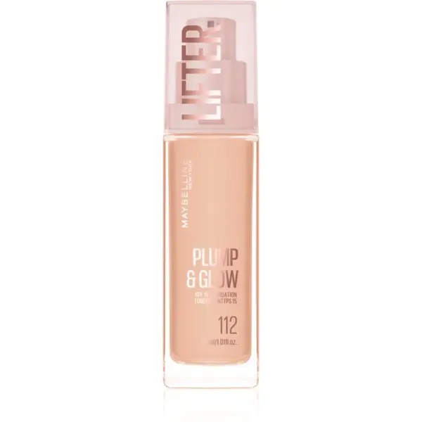 MAYBELLINE NEW YORK Lifter Plump & Glow rozjasňujúci make-up pre prirodzený vzhľad odtieň 112 30 ml