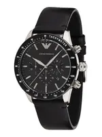 Emporio Armani Analógové hodinky  čierna / strieborná