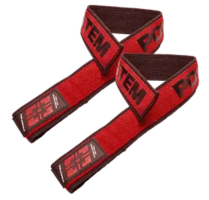 POWER SYSTEM Trhačky na posilování LIFTING STRAPS DUPLEX BLACK/RED One Size 2 ks
