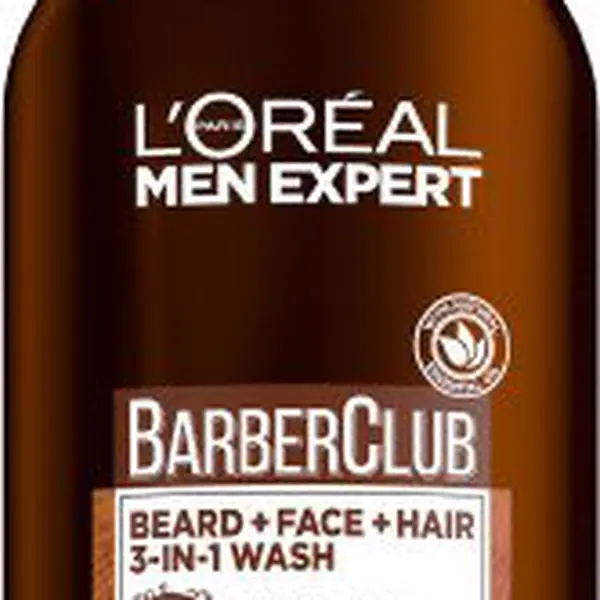 L'ORÉAL PARIS Men Expert Barber Club čisticí gel na vousy, tvář a vlasy 3v1, 200 ml