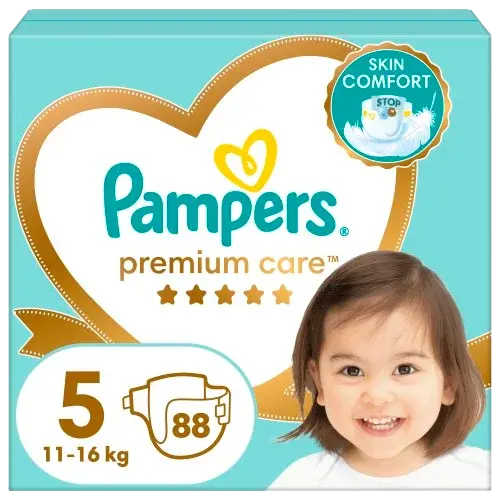 PAMPERS Premium Care plenky vel. 5, 11-16 kg, 88 ks