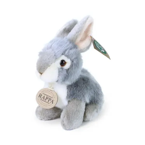 Plyšový králík šedý sedící 16 cm ECO-FRIENDLY