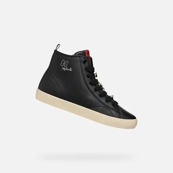 Čierne dievčenské členkové topánky Geox Gisli Girl