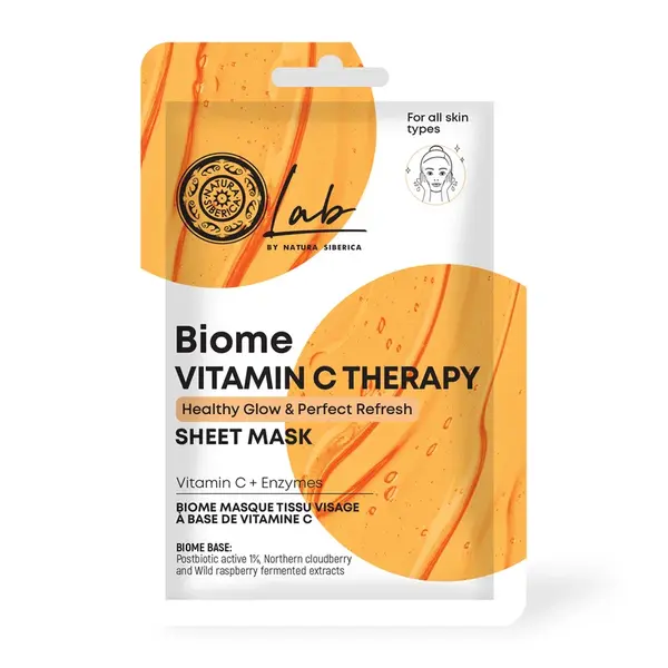 Natura Siberica Lab Biome Vitamin C Therapy Plátýnková maska 1 ks