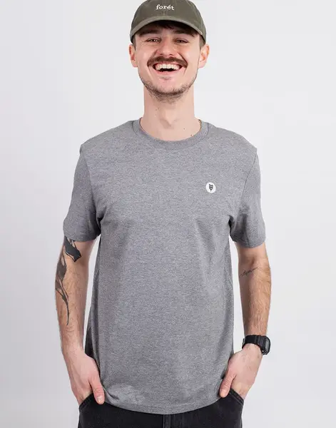Tričko Freshlabels Dot Tee Uni Mid Heather Grey