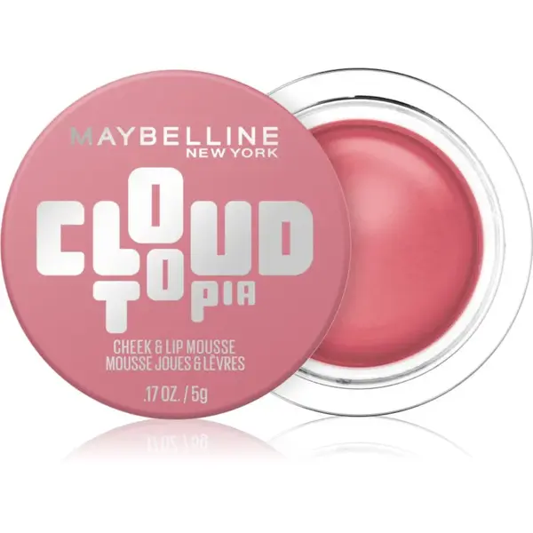 MAYBELLINE NEW YORK CloudTopia matná krémová tvářenka na rty a tváře odstín 08 Enchanted Mauve 5 g