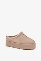 Dětské sněhule na platformě s výšivkou