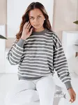 Dámský pruhovaný svetr šedý