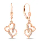 Brilio Silver Romantické bronzové náušnice Srdíčka EA467R