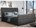 Postel boxspring Bonny 180x200 cm, antracitová vintage látka