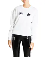 Chiara Ferragni bílá mikina s potiskem