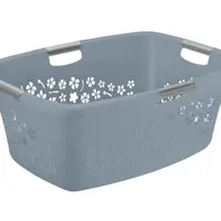 Koš na prádlo Flowers 50 l, šedý
