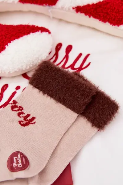 Vianočné detské ponožky s kožušinou