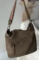 Kabelka Boto Eco semišová tmavě zelená