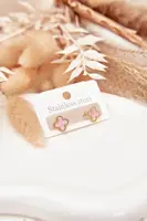 Náušnice z nehrdzavejúcej ocele v ružovom zlate