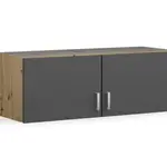 Skříňový nástavec Bremen, 91 cm, dub artisan/tmavě šedý