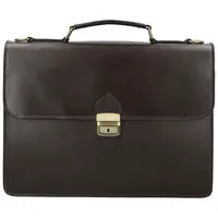 Pánská kožená aktovka tmavě hnědá - Delami Vera Pelle Lynton