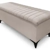 Úložná lavice/peřiňkák Joy, šířka 139 cm, světle béžová látka