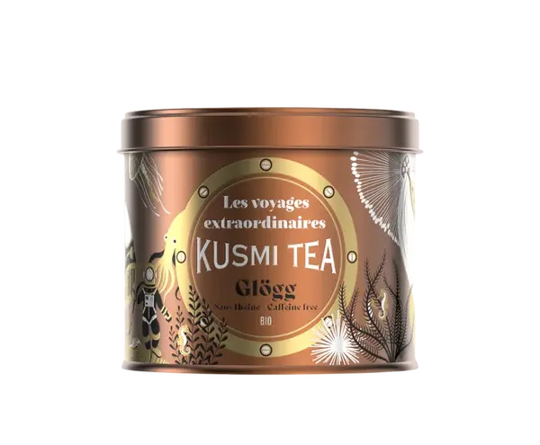 KUSMI TEA Sypaný ovocný vianočný čaj Glögg Bio, kovová dóza 125 g