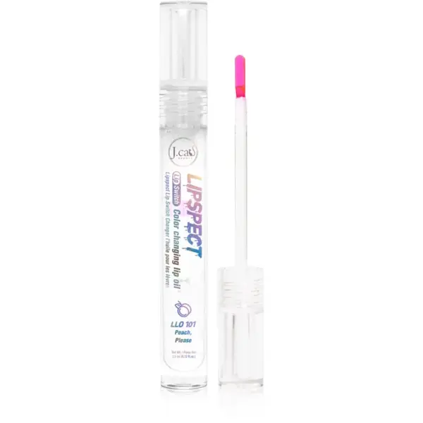 J.Cat Beauty Lipspect olej na pery s meniacou sa farbou odtieň 101 Peach, Please 3 ml
