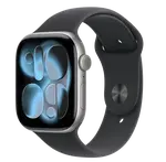 APPLE Watch 11 GPS 42mm Space Grey Aluminium Case with Black Sport Band - M/L