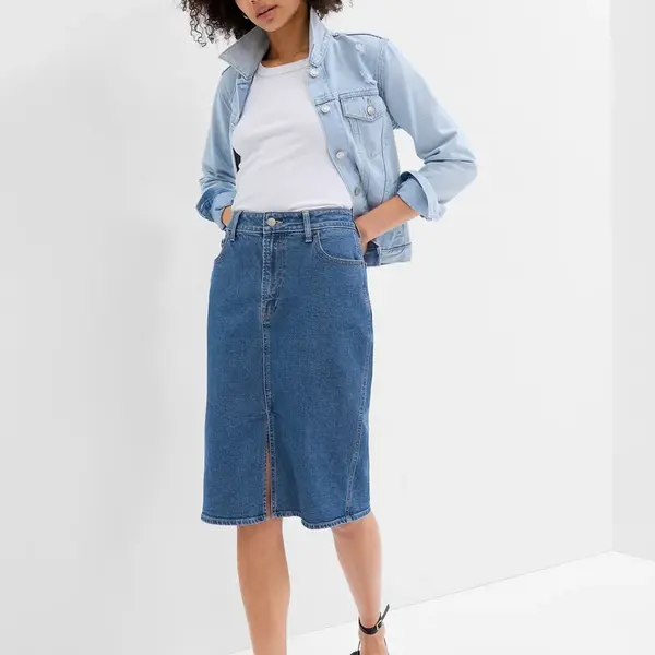 GAP Denim Midi Skirt - Women