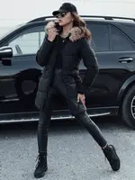 Kurtka zimowa damska pikowana NEXUS czarna Dstreet