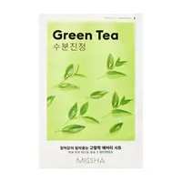 Missha Airy Fit Green Tea zklidňující plátýnková maska 19 g