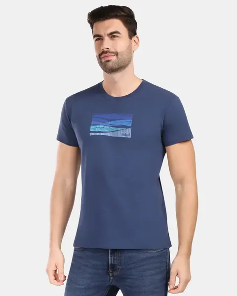 Pánské bavlněné tričko kilpi spacer-m tmavě modrá s