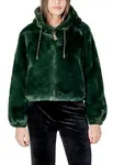 Zelená prošívaná bunda s kapucí