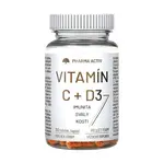 PHARMA ACTIV Vitamín C + D3 30 tobolek
