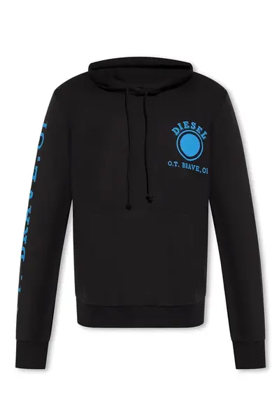 Diesel černá mikina s potiskem