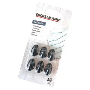 Háčky samolepící 2,5cm black 20503