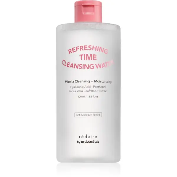 Unleashia Reduire Refreshing Time Cleansing Water zklidňující čisticí voda s kyselinou hyaluronovou 400 ml